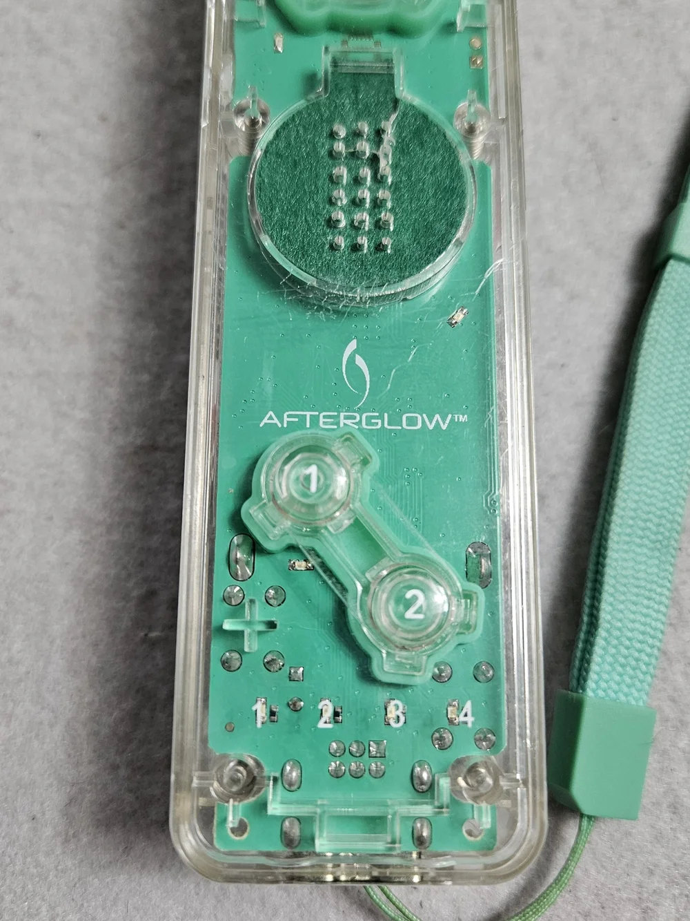 PDP Afterglow Transparent Green Wii Remote Controller